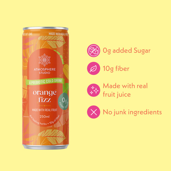 Orange Fizz Prebiotic Soda