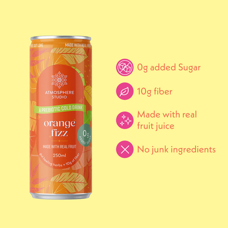 Orange Fizz Prebiotic Soda